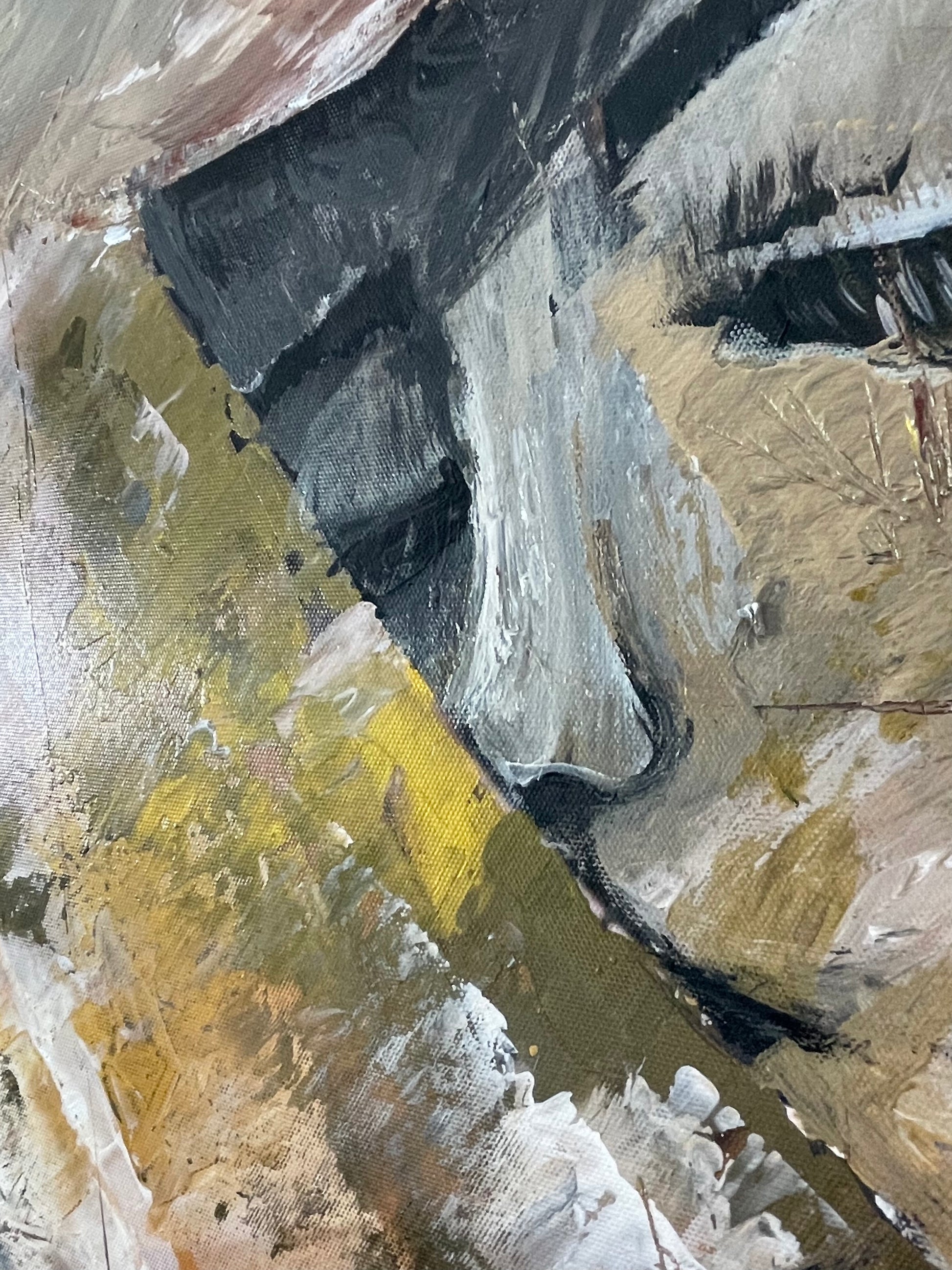 Nahaufnahme der texturierten Oberfläche mit organischer Farbwirkung