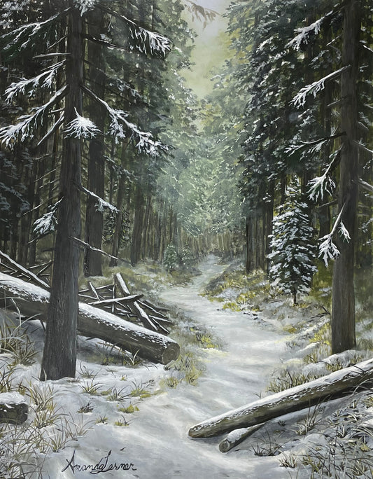 Abstrakte Aktdarstellung auf Leinwand mit rauer Struktur und achtsamer Ausstrahlung